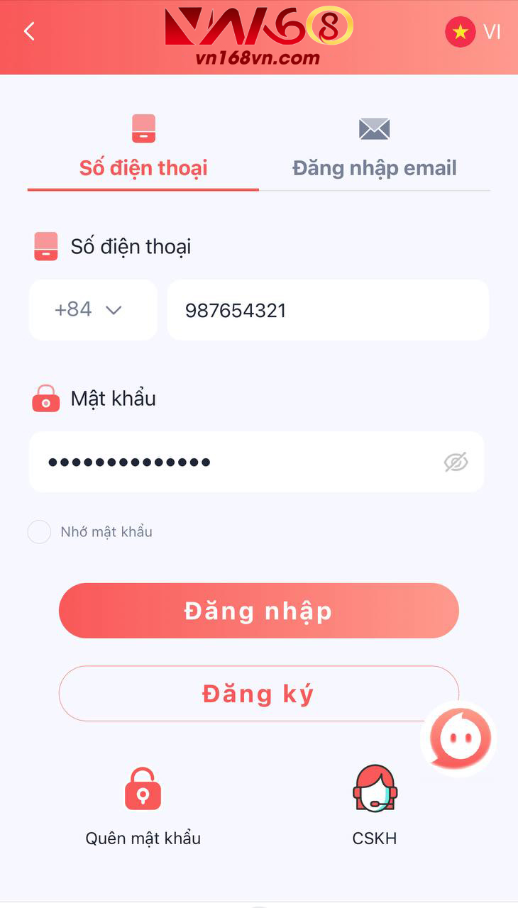 dang-nhap-vn168vn